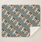 Schattigee Katten Kittens Zien Gelukkig Grijs Groe Sherpa Deken (Voorkant (horizontaal))