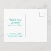 Schattigee katten knuffelen knuffel omhoog bos sne feestdagenkaart (Achterkant)