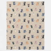 Schattigee Katten & Messen Fleece Deken (Voorkant)