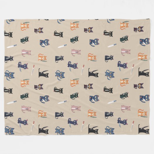 Schattigee Katten & Messen Fleece Deken (Voorkant (Horizontaal))