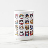 Schattigee katten met een bril koffiemok (Center)