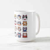Schattigee katten met een bril koffiemok (Voorkant rechts)