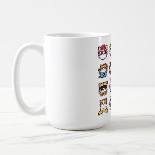 Schattigee katten met een bril koffiemok (Links)