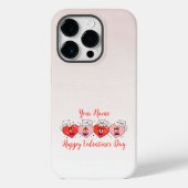 Schattigee katten met harten, lesbische vlaggenkle Case-Mate iPhone case (Achterkant)