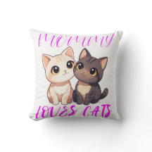 Schattigee katten met roze mama houdt van katten t