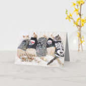 Schattigee Katten Ohhh! Een soort skelet van Hallo Kaart (Gele Bloem)