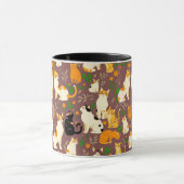 Schattigee katten op een koffiebruine achtergrond mok (Midden)