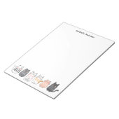 Schattigee katten op een rij personaliseren notitieblok (Schuin)