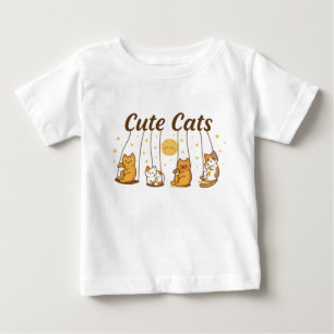 Schattigee katten op Swings Baby Bodysuit