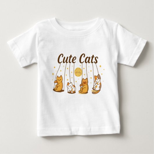 Schattigee katten op Swings Baby Bodysuit (Voorkant)