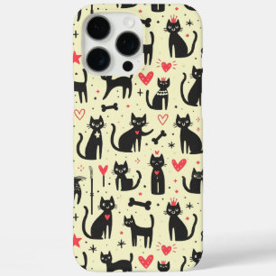 Schattigee katten op verschillende posities iPhone 16 pro max hoesje