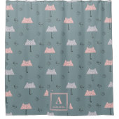 Schattigee Katten paraplu Douchegordijn (Voorkant)