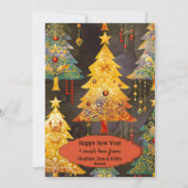 Schattigee  Katten Plaid Vrolijk Kerstfeest Feestdagenkaart (Achterkant)