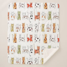 Schattigee Katten Sherpa Deken