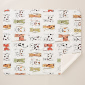 Schattigee Katten Sherpa Deken (Voorkant (horizontaal))