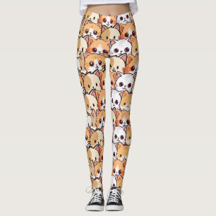 Schattigee katten sinaasappel kitten huisdier Naad Leggings