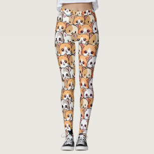 Schattigee katten sinaasappel kitten huisdier Naad Leggings