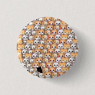 Schattigee katten sinaasappel kitten huisdier Naad Ronde Button 3,2 Cm