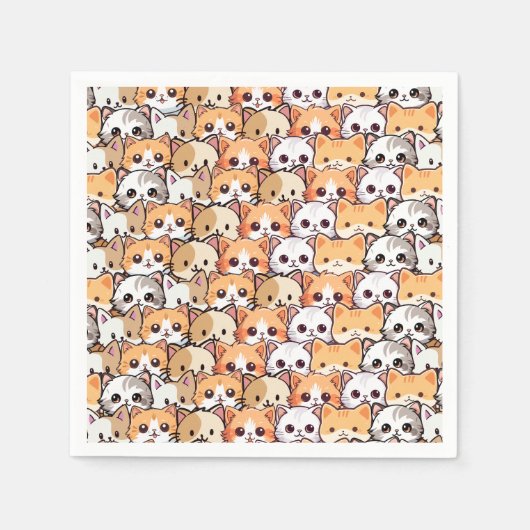 Schattigee katten sinaasappel kitten huisdier Naad Servet (Voorkant)