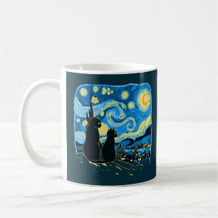 Schattigee Katten Sterrennacht Van Gogh Vader Moed Koffiemok
