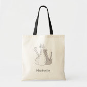 Schattigee Katten Tekenen Eenvoudige Katten Gepers Tote Bag (Voorkant)