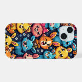 Schattigee katten telefoonhoesje iPhone 15 case (Achterkant horizontaal)