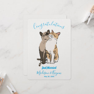 Schattigee Katten Trouwen Kaart