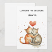 Schattigee katten trouwkaart feestdagenkaart (Voorkant / Achterkant)