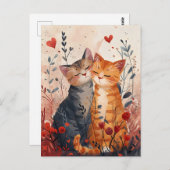 Schattigee Katten Valentijnsdag Briefkaart (Voorkant / Achterkant)