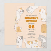 Schattigee katten verjaardag kaart (Voorkant / Achterkant)