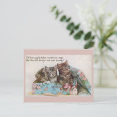 Schattigee katten Victoriaans gedicht Briefkaart (Staand voorkant)