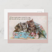 Schattigee katten Victoriaans gedicht Briefkaart (Voorkant / Achterkant)