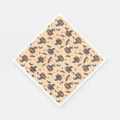 Schattigee Katten Vleermuizen & Pompoenen Hallowee Servet (Hoek)