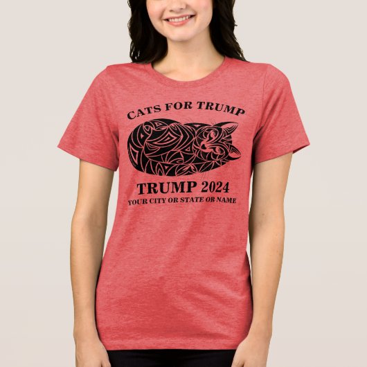 Schattigee katten voor Trump Tri-Blend Shirt (Voorkant)