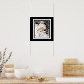 Schattigee Katten Vrolijk Kerstdoek Poster (Keuken)