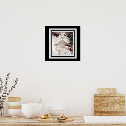 Schattigee Katten Vrolijk Kerstdoek Poster (Keuken)