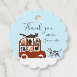 Schattigee Katten Winter Sneeuwvlokken Verjaardag  Bedankjes Labels