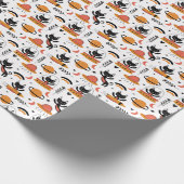 Schattigee kattenastronauten: Kinder ontwerp. Cadeaupapier (Hoek)