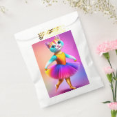 Schattigee kattenballerina bedankzakje (Gezegeld)