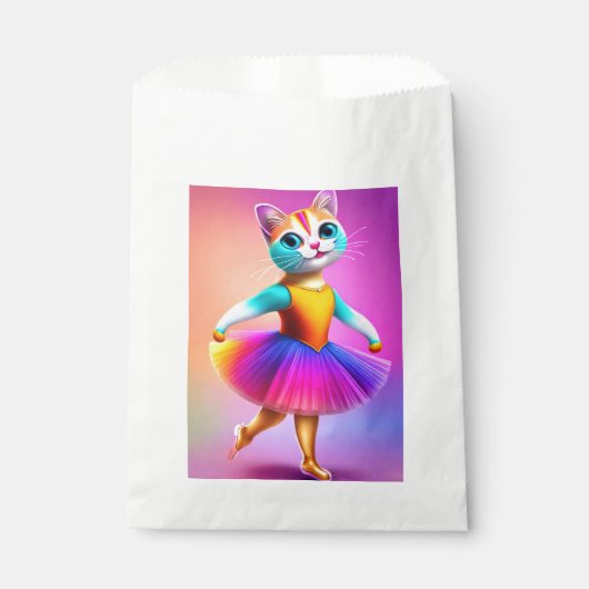 Schattigee kattenballerina bedankzakje (Voorkant)