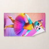 Schattigee kattenballerina handdoek (Handdoek)