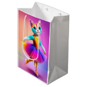 Schattigee kattenballerina medium cadeauzakje (Voorkant Gekanteld)