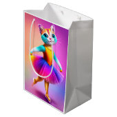 Schattigee kattenballerina medium cadeauzakje (Achterkant Gekanteld)