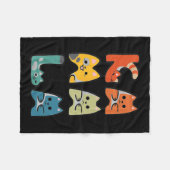 Schattigee kattenbelettering positief fleece deken (Voorkant (Horizontaal))