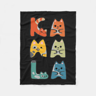 Schattigee kattenbelettering positief fleece deken