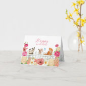 Schattigee kattenbloemen kaart (Gele Bloem)