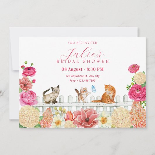 Schattigee kattenbloemen kaart (Voorkant)