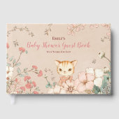  Schattigee kattenbloemwensen voor Baby shower Gastenboek (Voorkant)