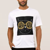 Schattigee Kattenbril Graphic Gold Glitter Kat Gez T-shirt (Voorkant)