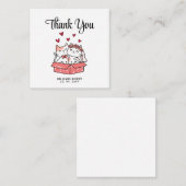 Schattigee Kattenbruid en bruidegom bruiloft Dank  Notitiekaartje (Voorkant / Achterkant)